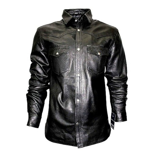 Herren echt lammleder hemd - herren,