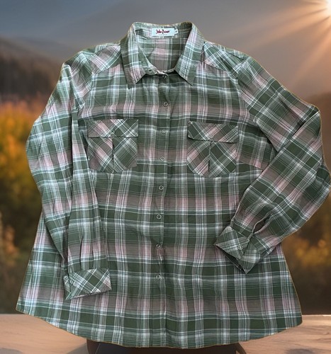 Damen hemd bluse grün - damen, grün/rosa