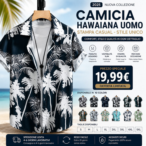 Herren hawaiihemd mit - herren,